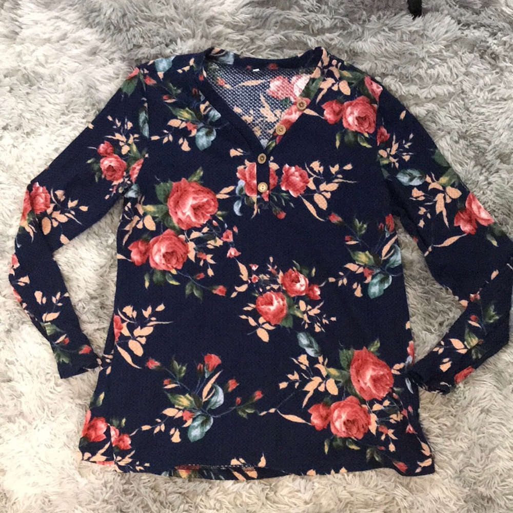 Floral long sleeve shirt